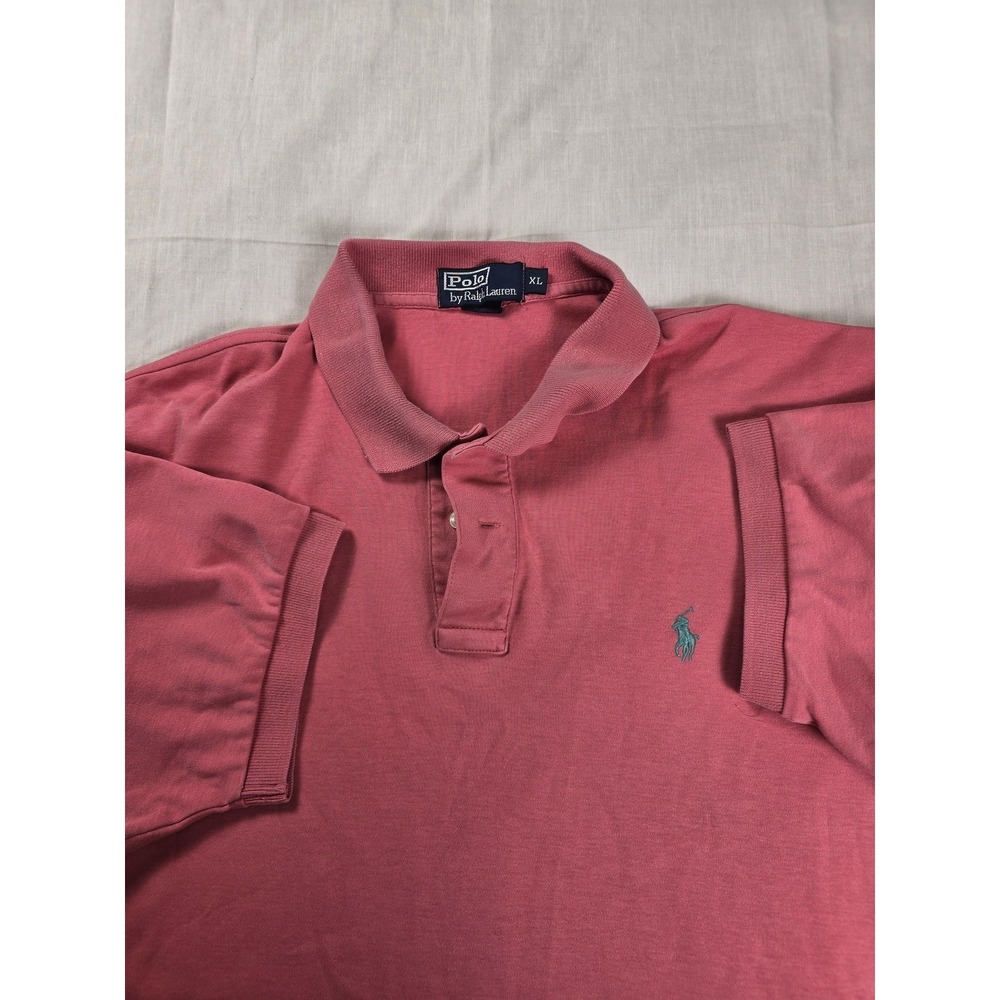 Polo Ralph Lauren Polo Shirt Mens XL Pink Short Sleeve Cotton Pony Casual
